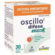 OSCILLO DIFESE 3+ 30 STICK OROSOLUBILI Medicinale omeopatico indicato per stimolare le difese immunitarie in presenza di diversi episodi infettivi stagionali (raffreddori, mal di gola, sindromi... OSCILLO DIFESE 3+ 30 STICK...